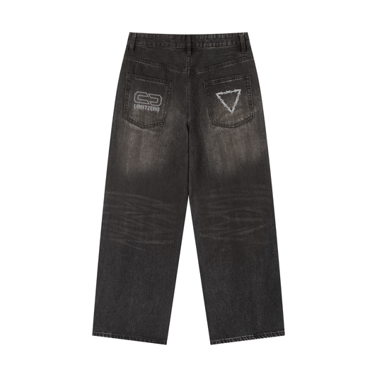 LimitZero Vintage Heavyweight Black/White Denim Jeans