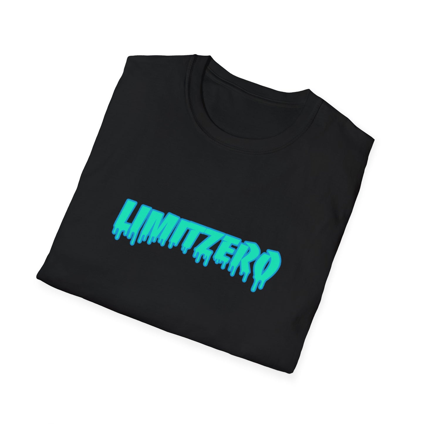 LimitZero Front Teal/Blue Curved Drip Logo Tee