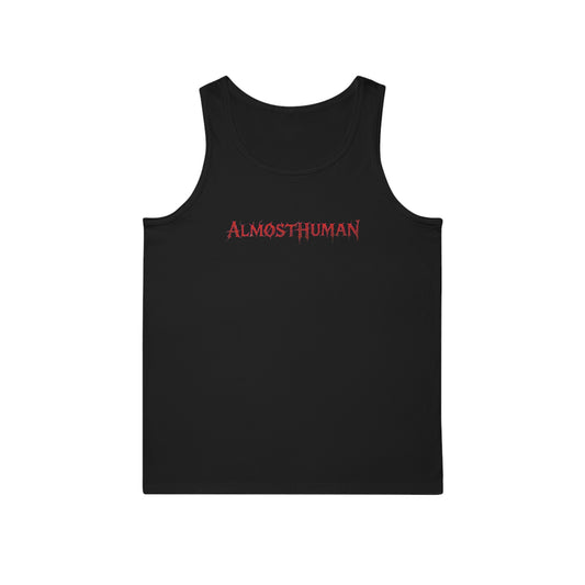 LimitZero AlmostHuman Collaboration Red Plain Tank Top