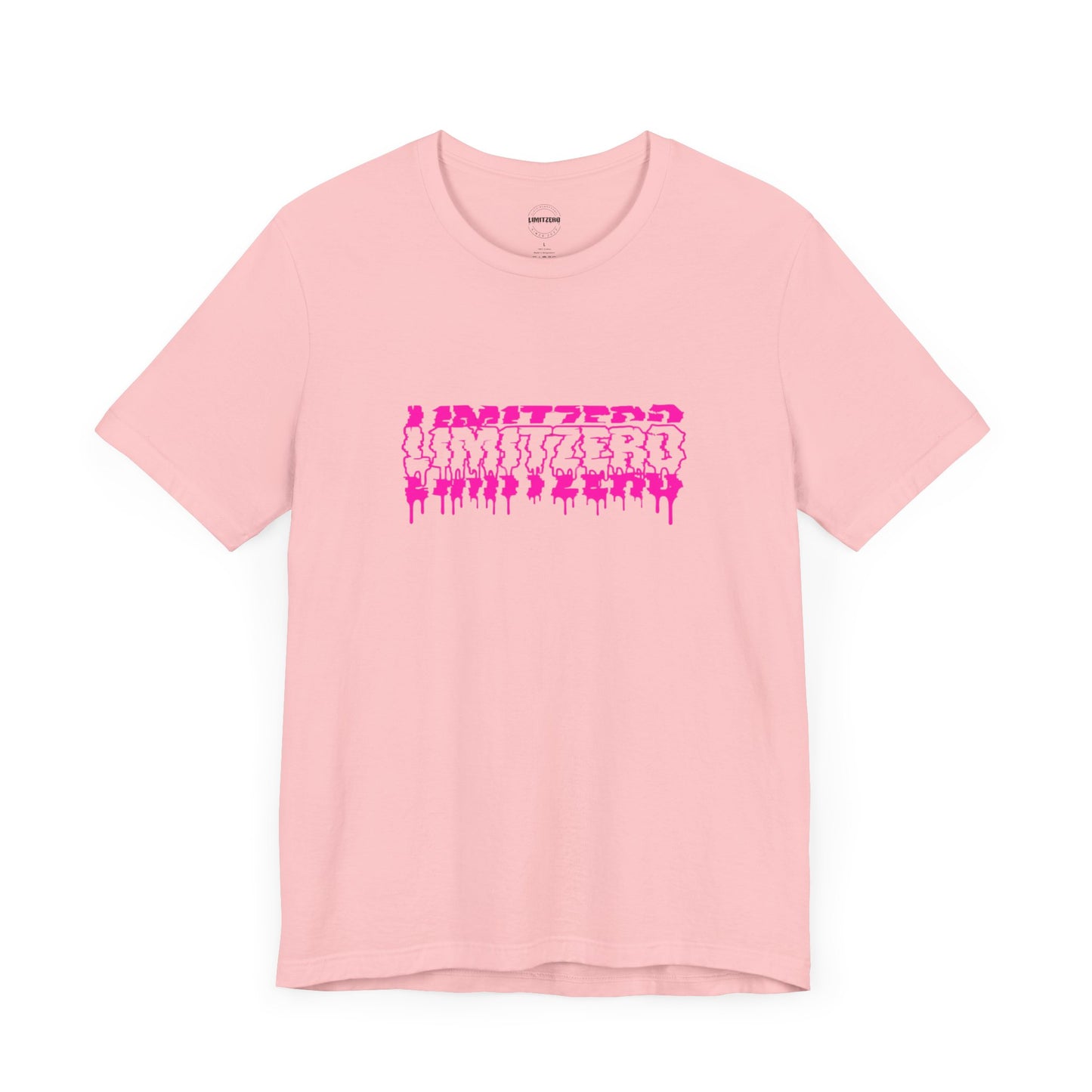 LimitZero Front New Era Glitch Pink Logo Tee