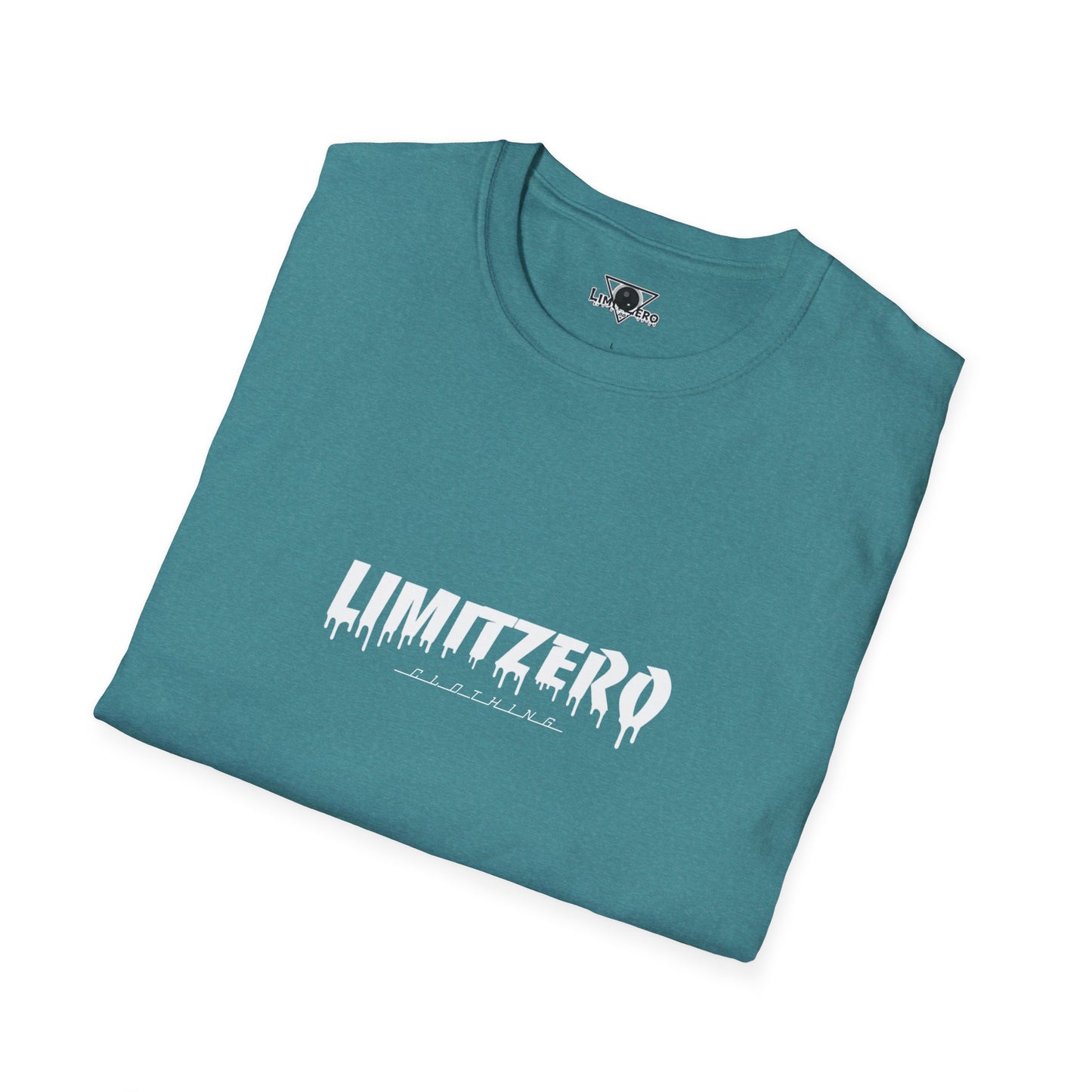 LimitZero Front White Curved Drip Logo Tee (US Market)