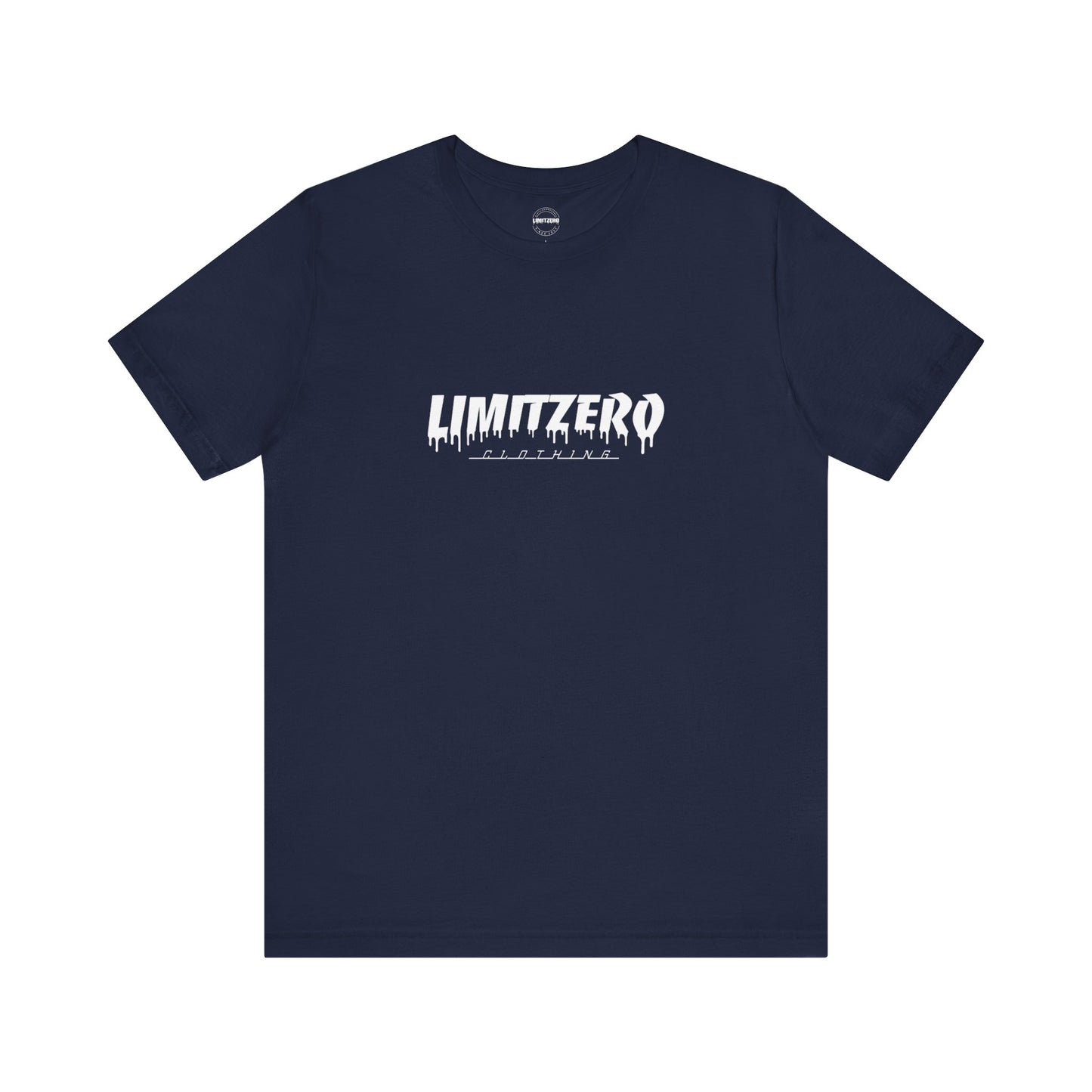 LimitZero Front White Curved Drip Logo Tee