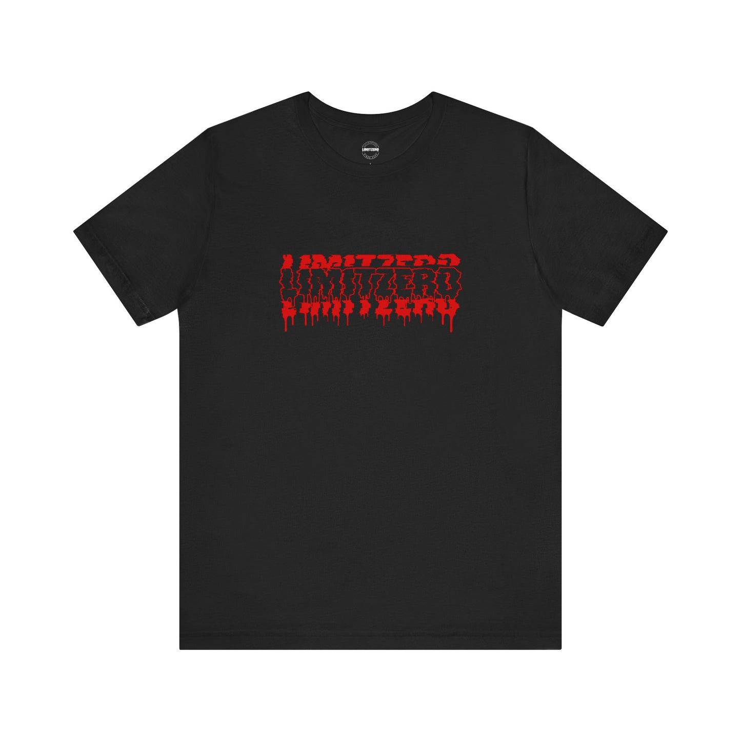 LimitZero Front New Era Glitch all-Red Logo Unisex Tee