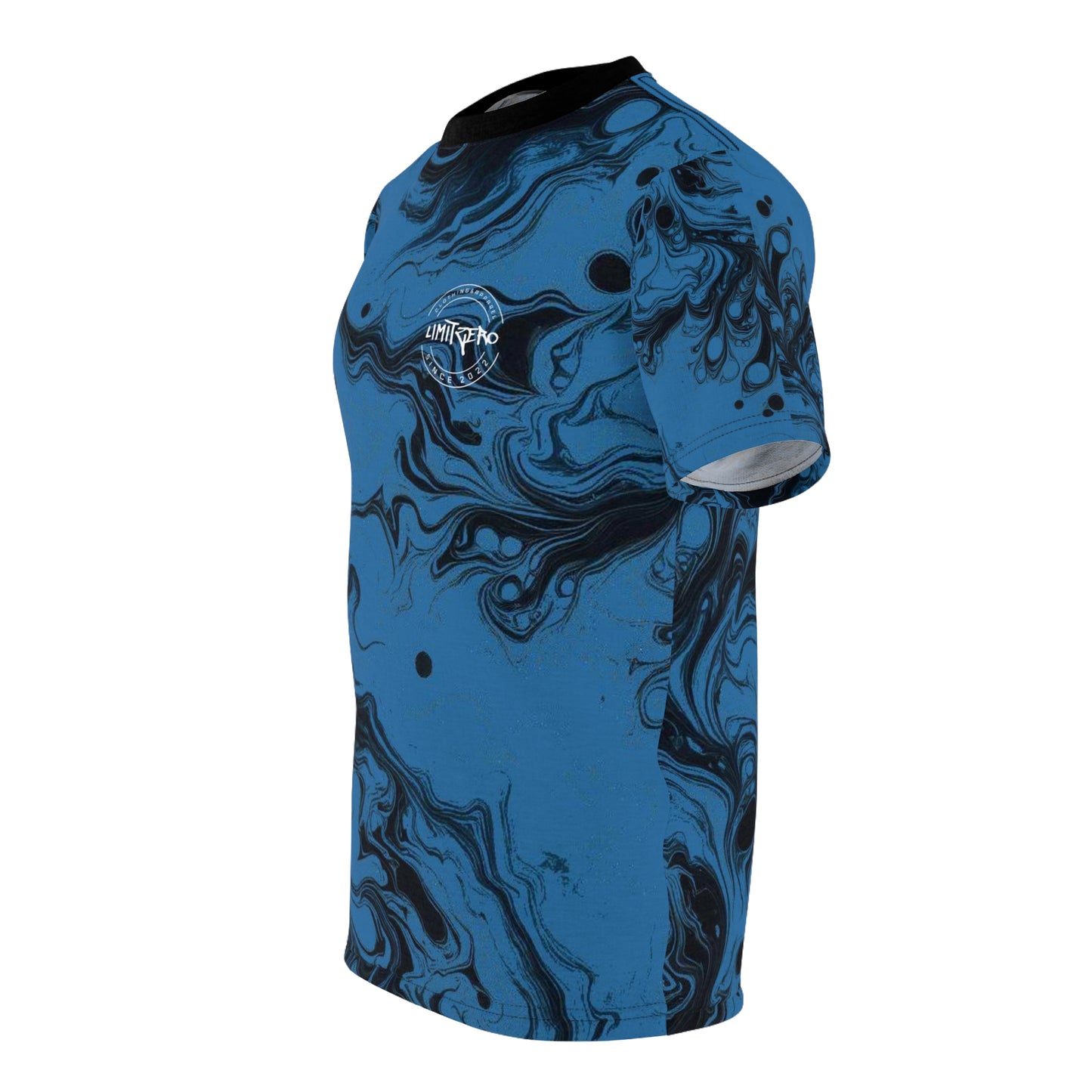 LimitZero LimitedEdition Blue/Black Tie-Dye Unisex Cut & Sew Tee