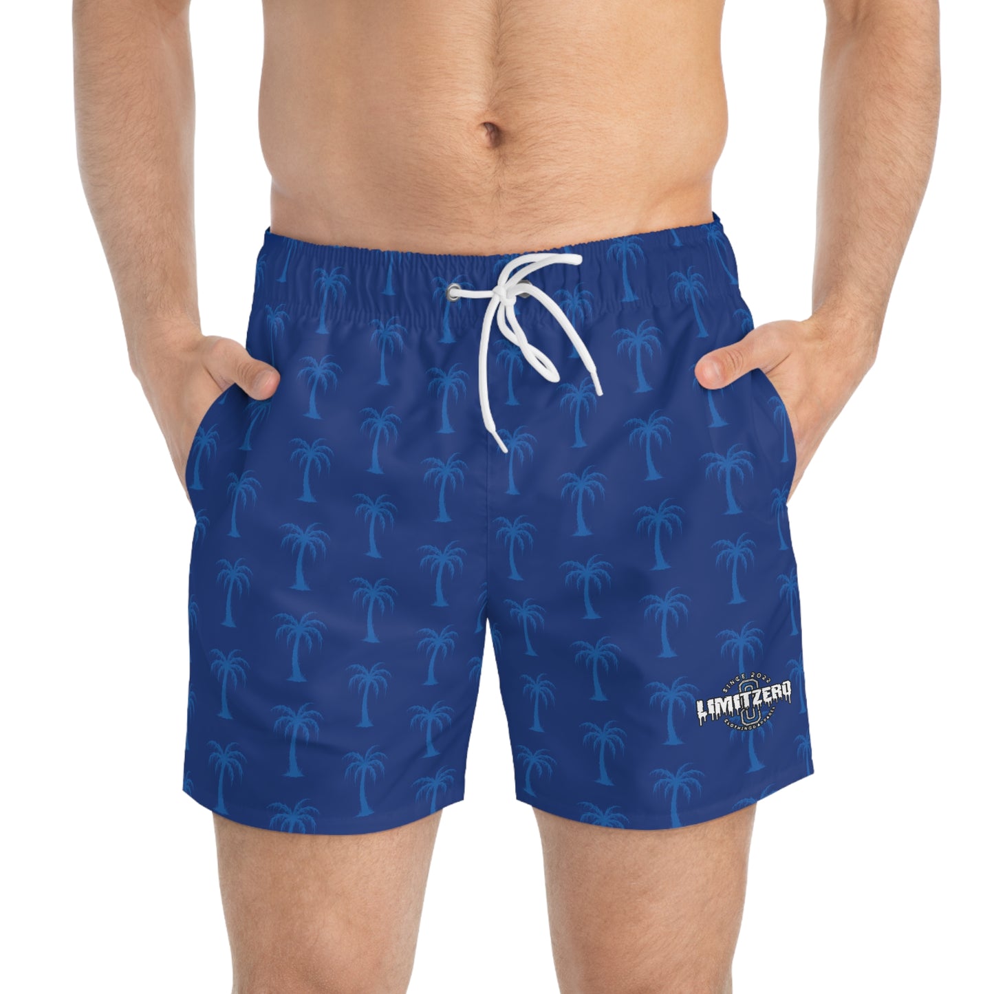 LimitZero DarkPalm Surf Shorts with Grey Graffiti Pockets
