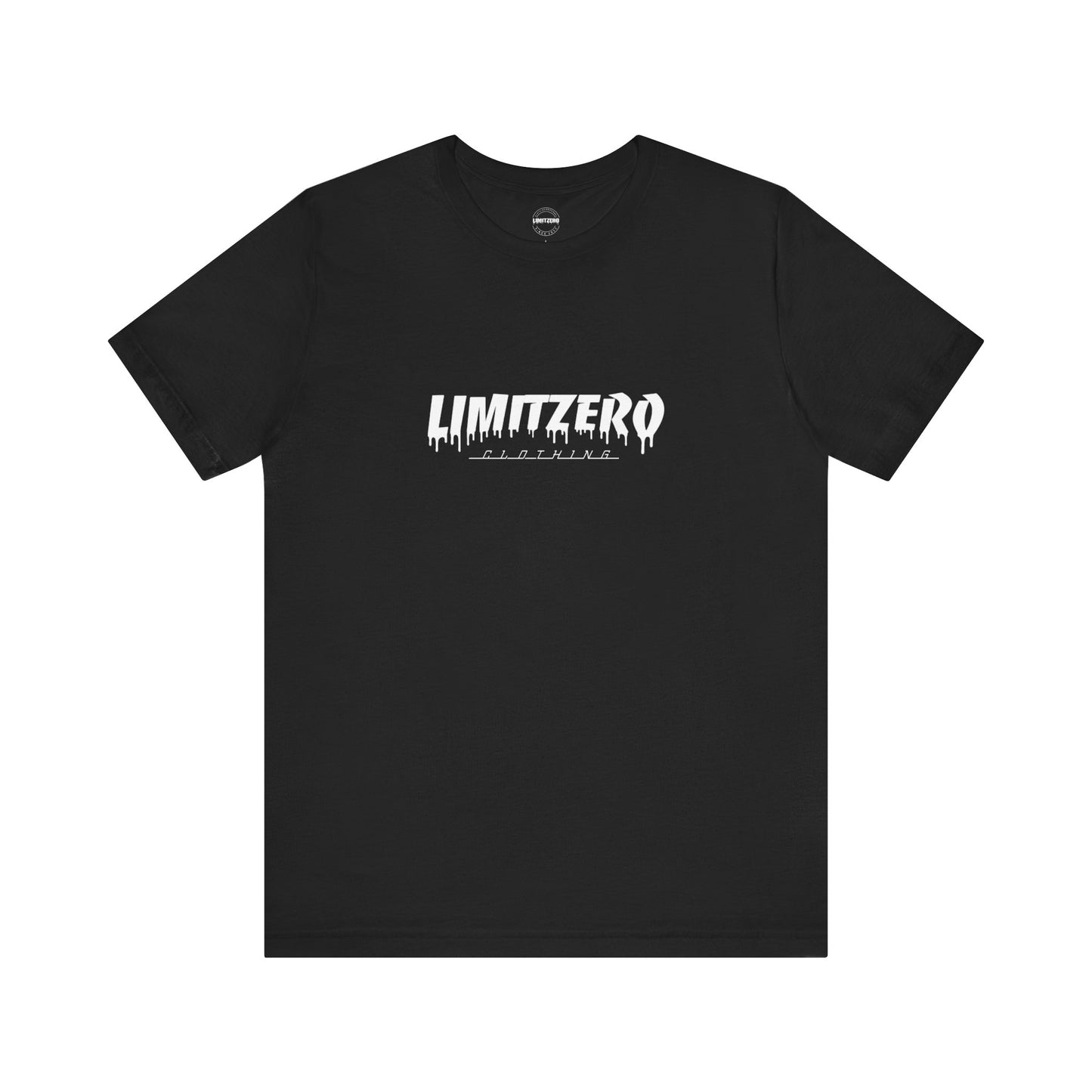 LimitZero Front White Curved Drip Logo Tee
