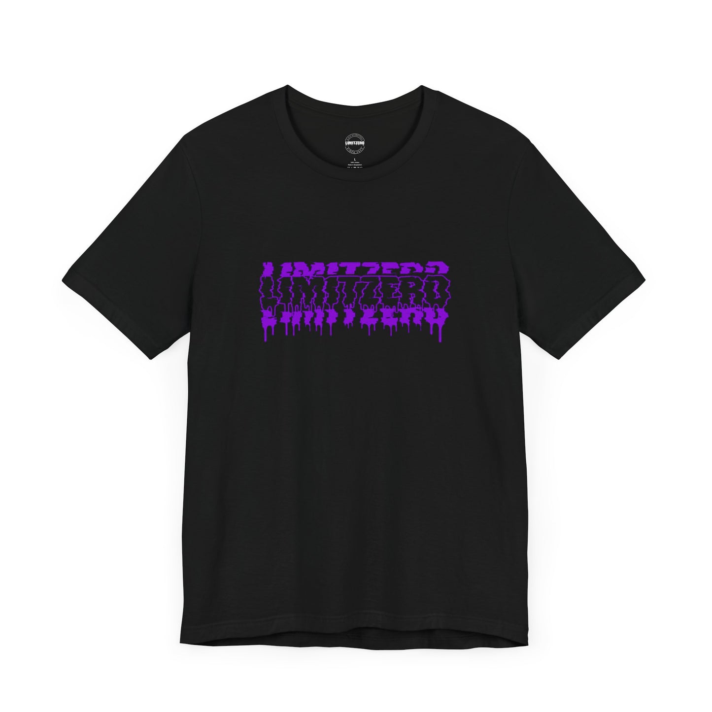 LimitZero Front New Era Glitch all-Purple Logo Unisex Tee