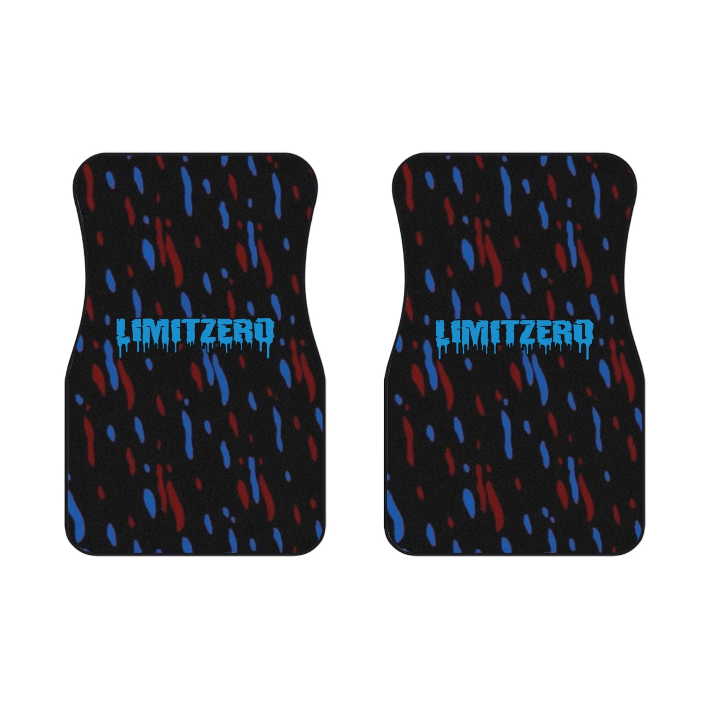 LimitZero Blue/Maroon Confetti Car Mats (2x Front)