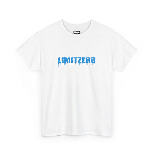 LimitZero Blue on White Unisex Heavy Cotton Tee