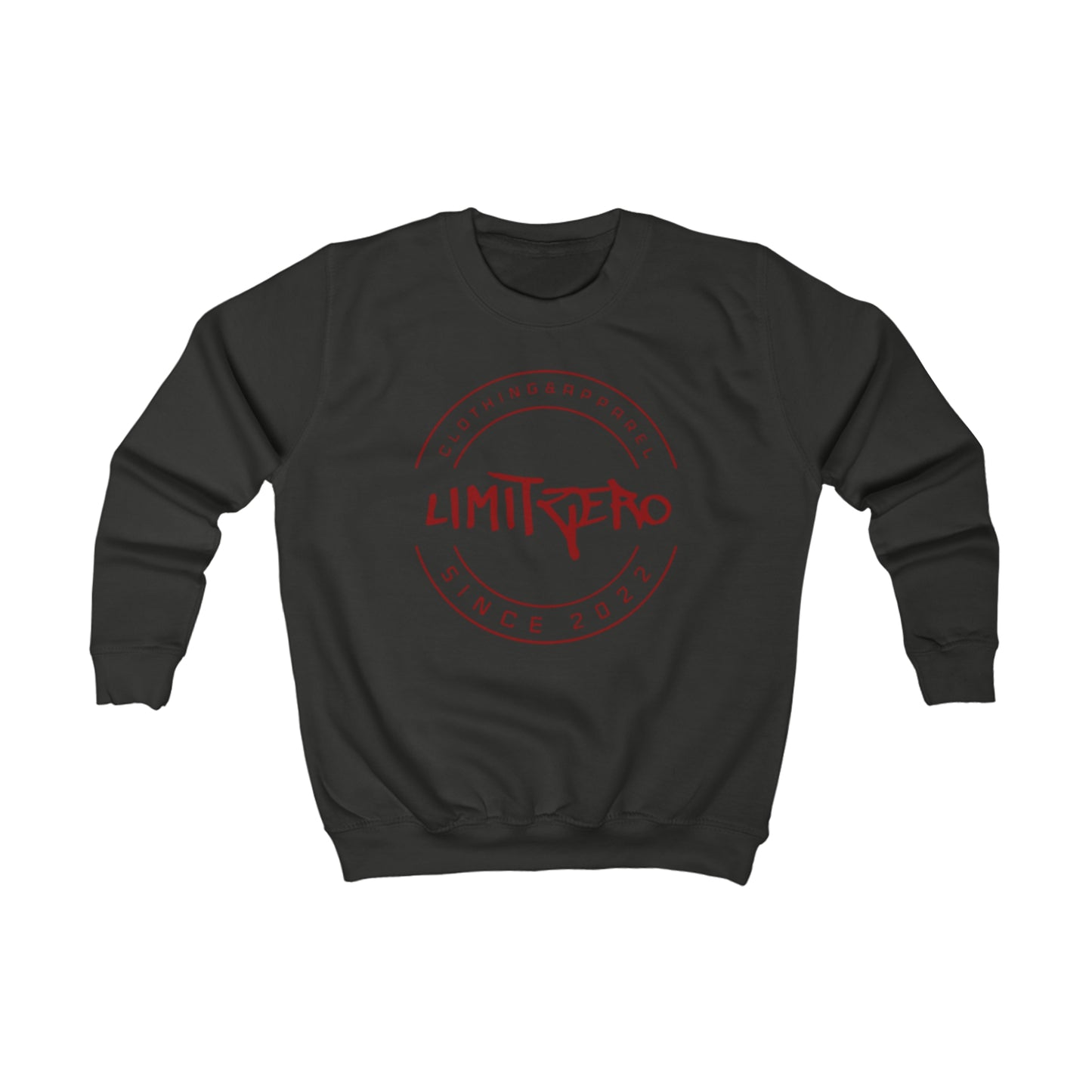 LimitZero Black/Maroon Unisex Kids Sweatshirt
