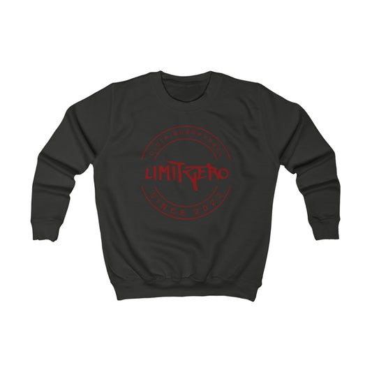 LimitZero Black/Maroon Unisex Kids Sweatshirt