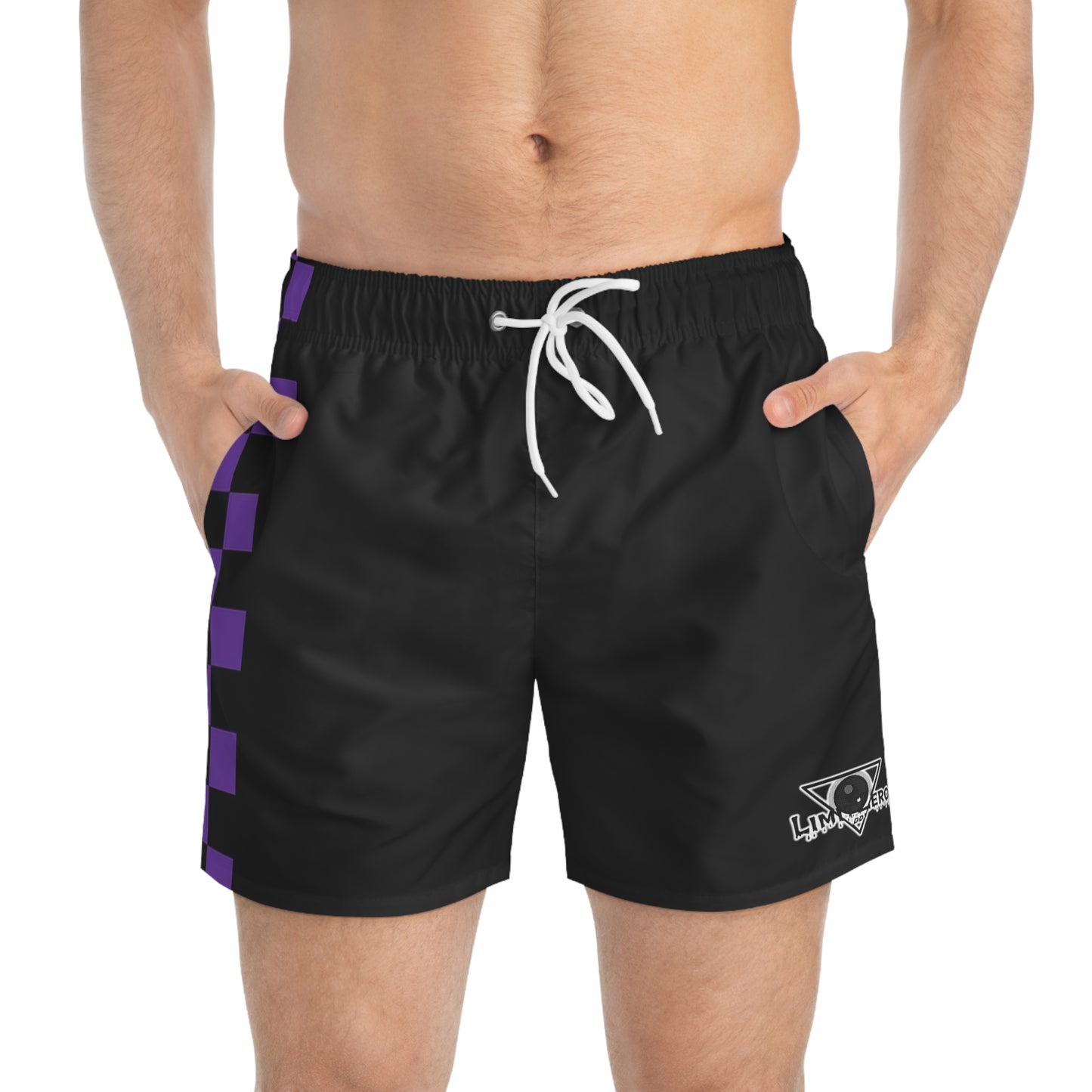 LimitZero Purple checkered Surf Shorts