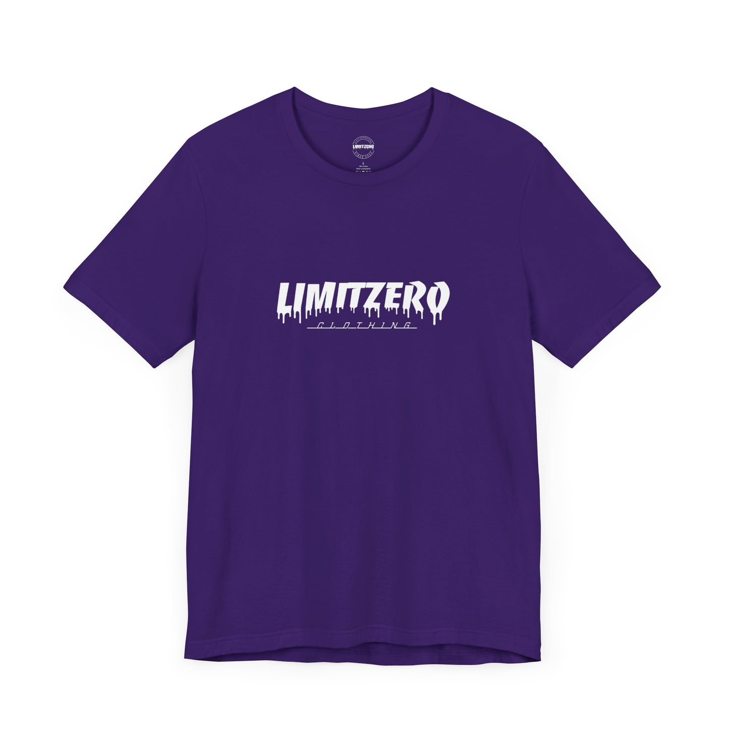 LimitZero Front White Curved Drip Logo Tee