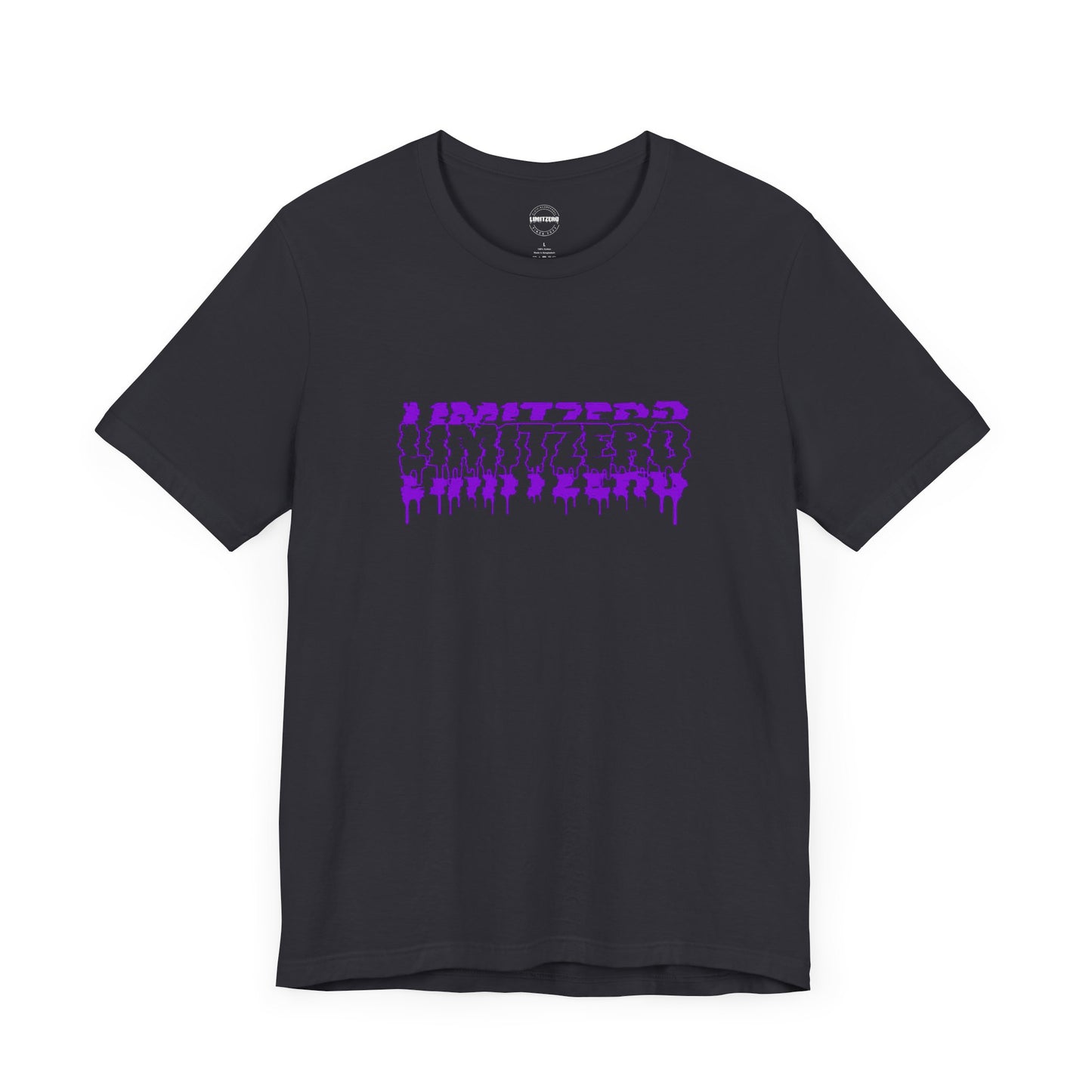 LimitZero Front New Era Glitch all-Purple Logo Unisex Tee