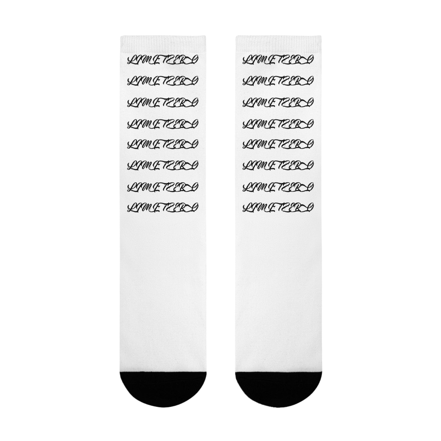 LimitZero White Project-16signs Athletic Mid Sport Crew Socks