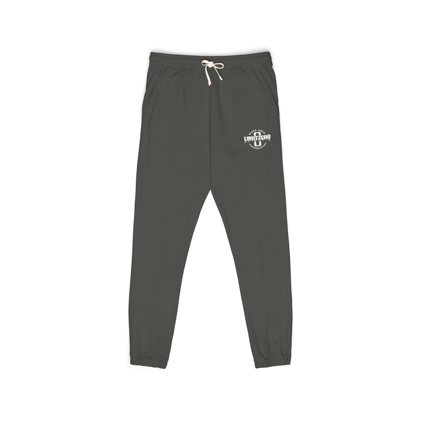 LimitZero White on Grey Unisex Fleece Sweatpants