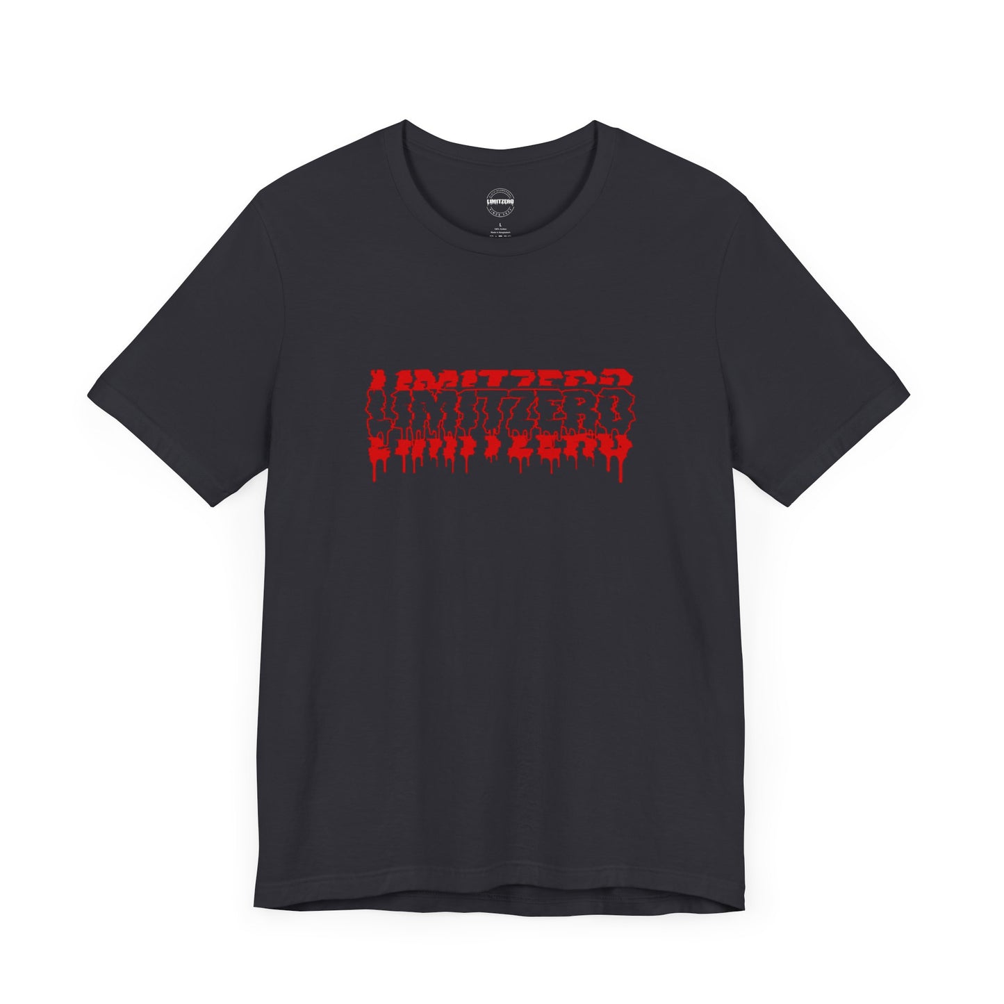 LimitZero Front New Era Glitch all-Red Logo Unisex Tee