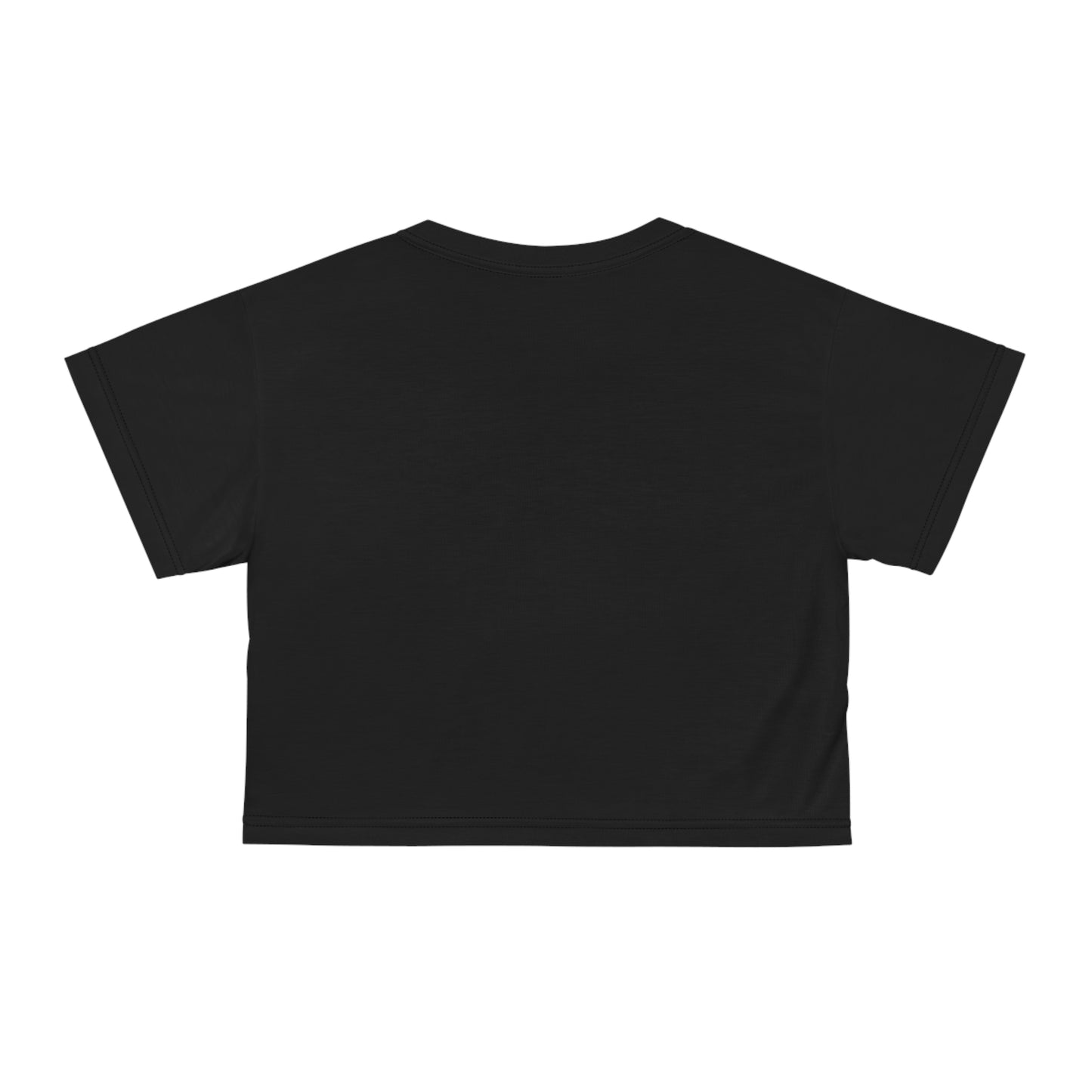 LimitZero Women`s Black Plain Crop Tee (DTG)