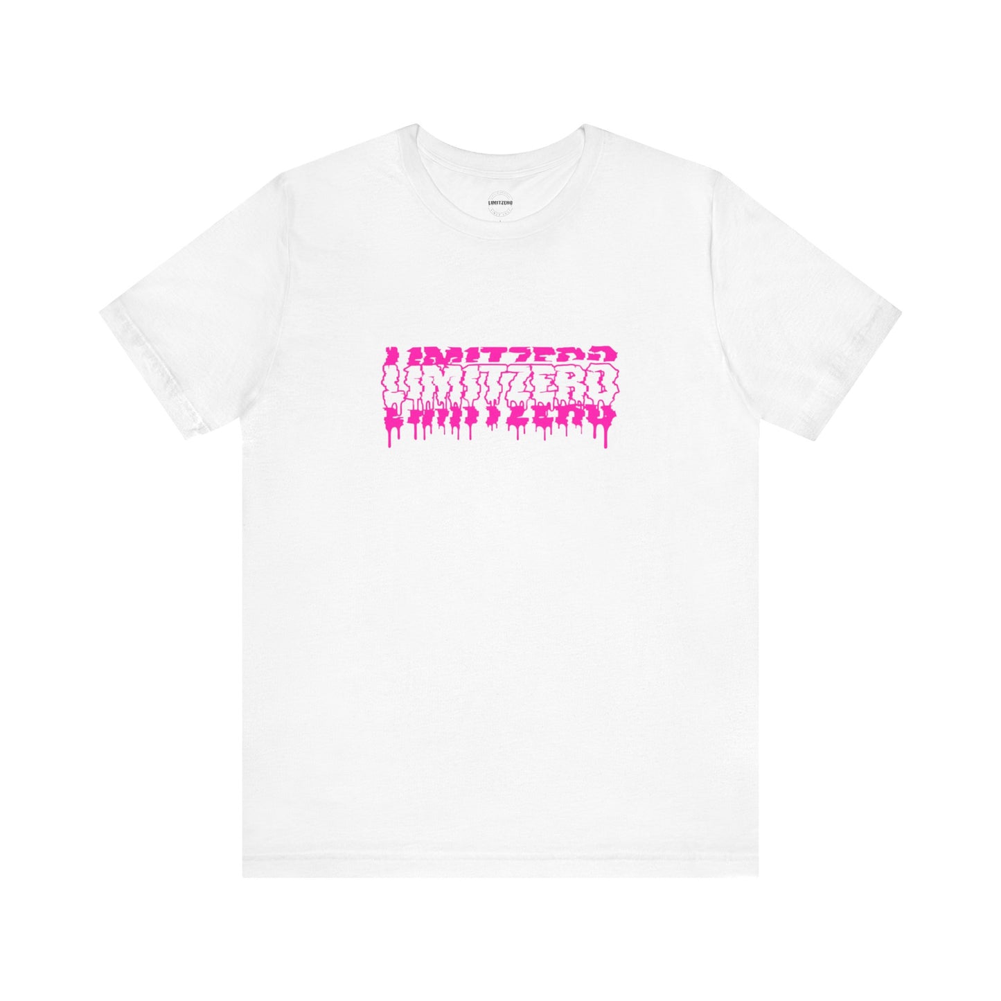LimitZero Front New Era Glitch Pink Logo Tee