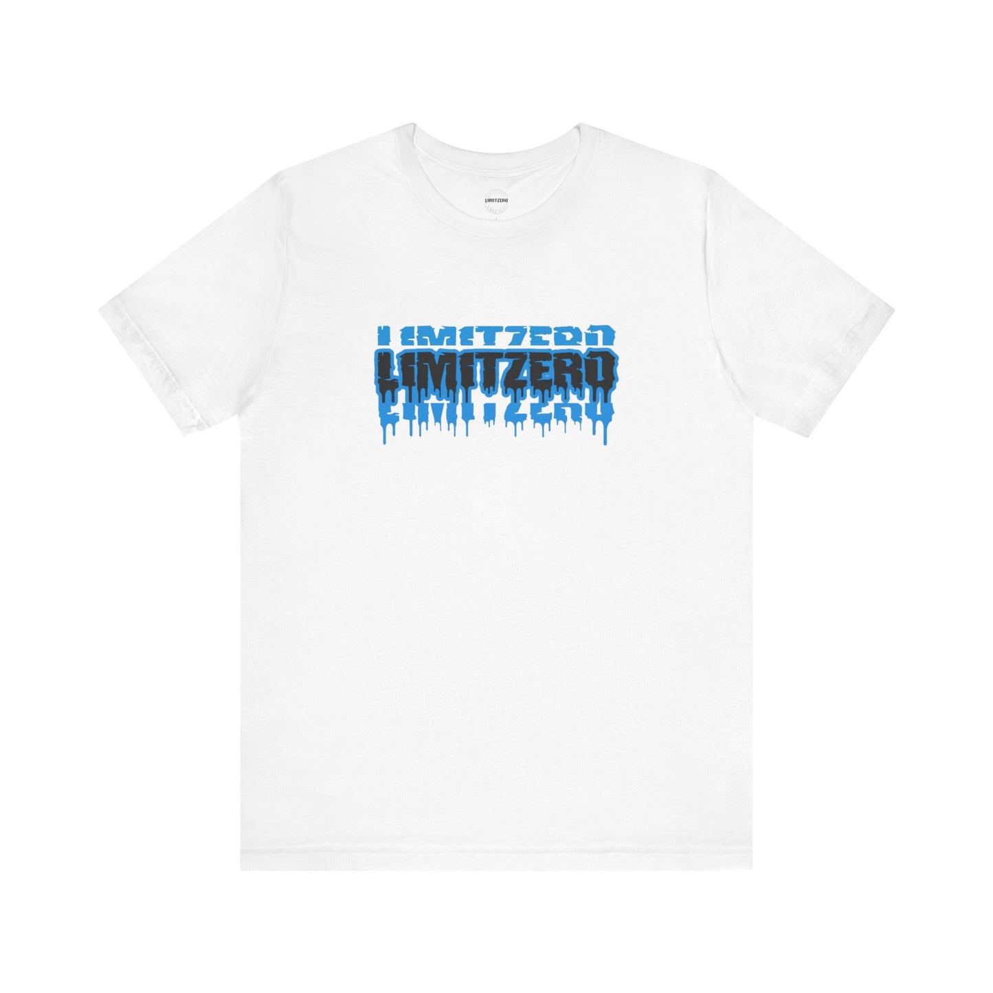 LimitZero Front New Era Brok3n Blue Logo Unisex Tee