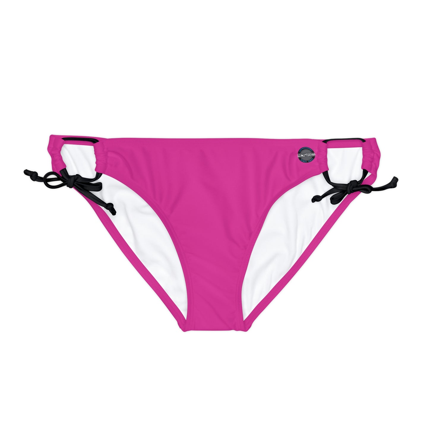 LimitZero Pink Plain Loop Tie Side Bikini Bottom