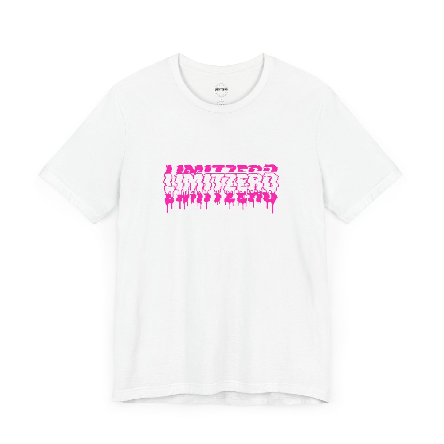 LimitZero Front New Era Glitch Pink Logo Tee