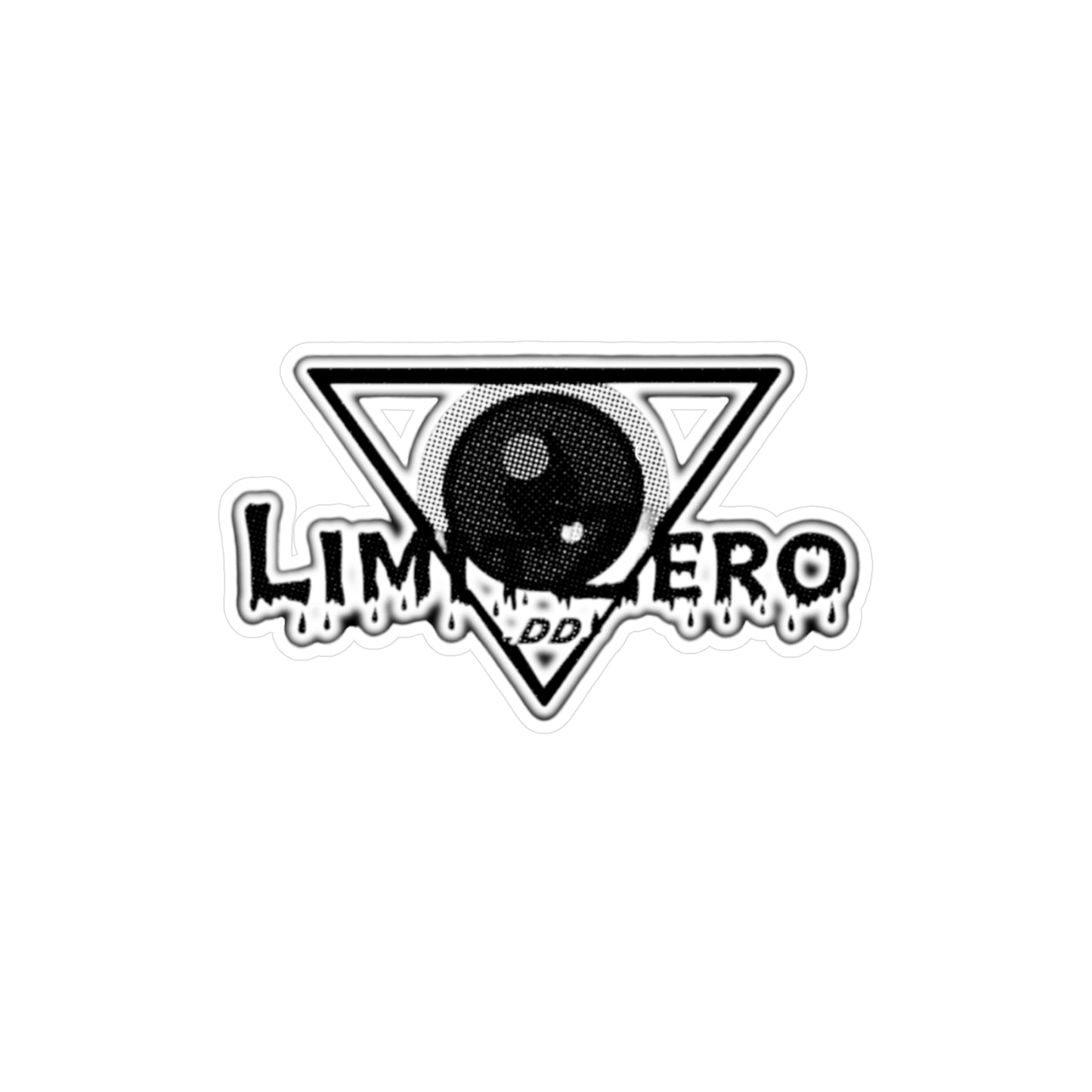 LimitZero B/W Logo Bubble-Free Sticker