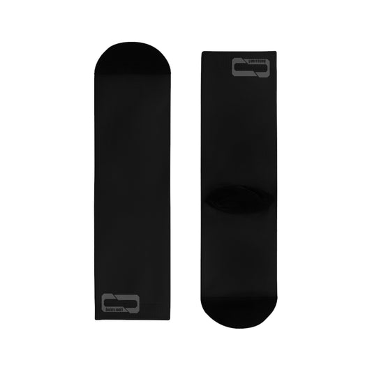 LimitZero Black/Grey Athletic Mid Sport Crew Socks