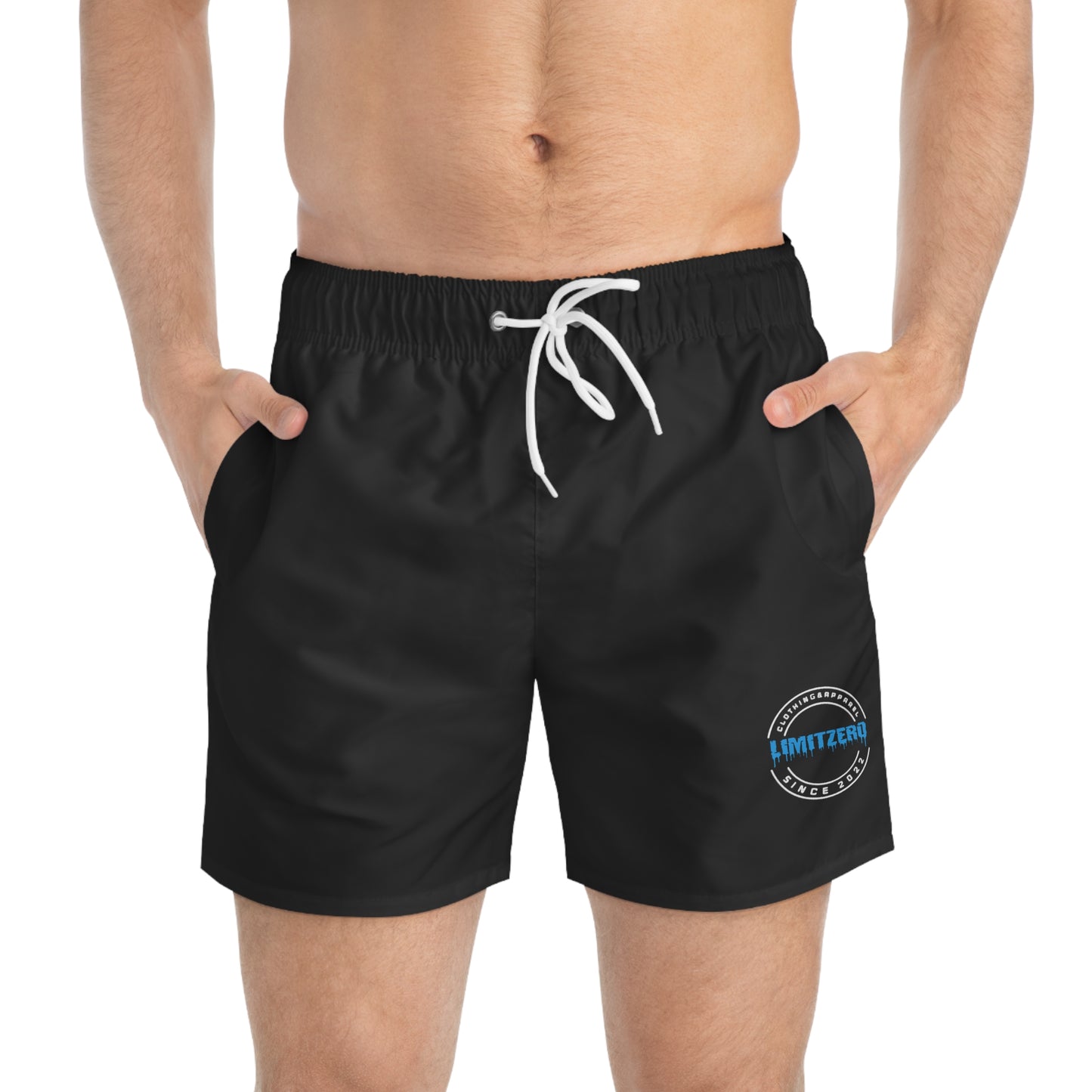 LimitZero Plain Surf Shorts with Graffiti Pockets