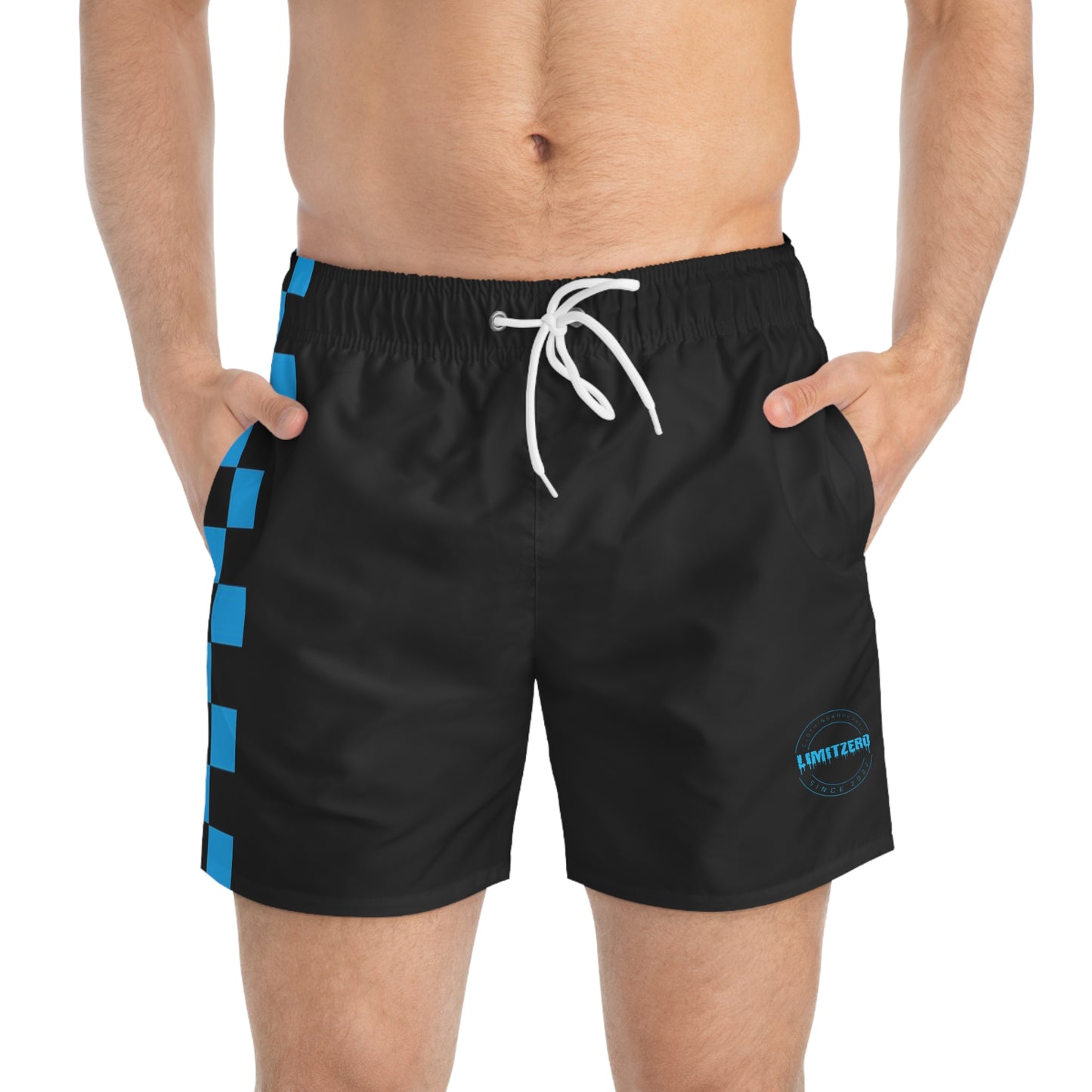 LimitZero Blue checkered Surf Shorts V3
