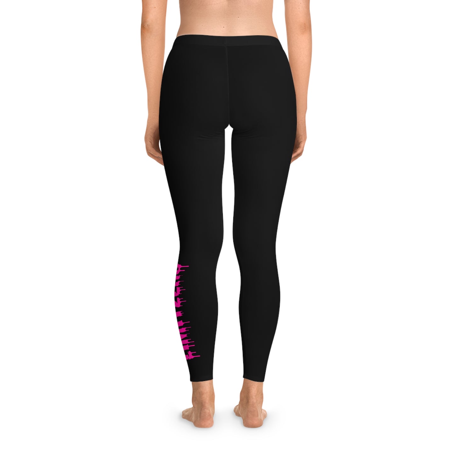 LimitZero Stretchy Pink New Era Mid-Waist Leggings