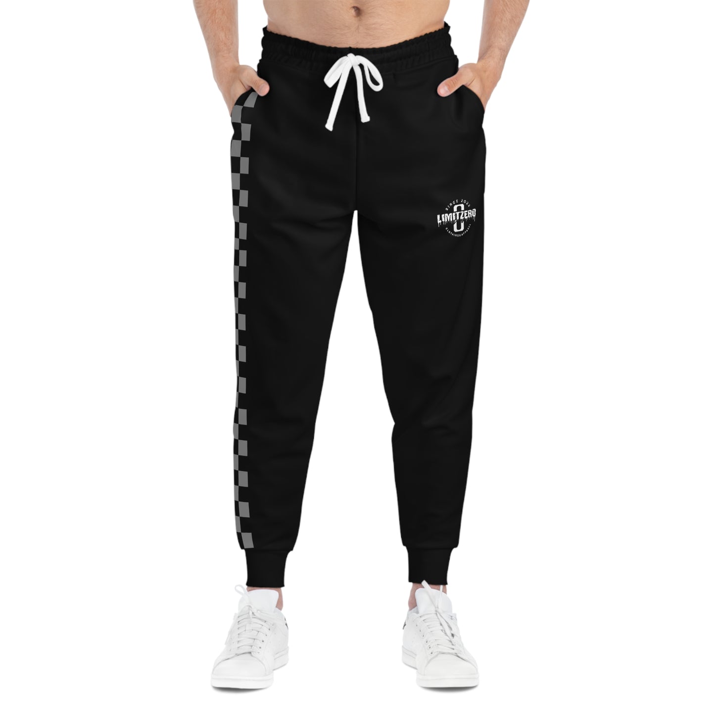 LimitZero Unisex B/W Checkered Sweatpants