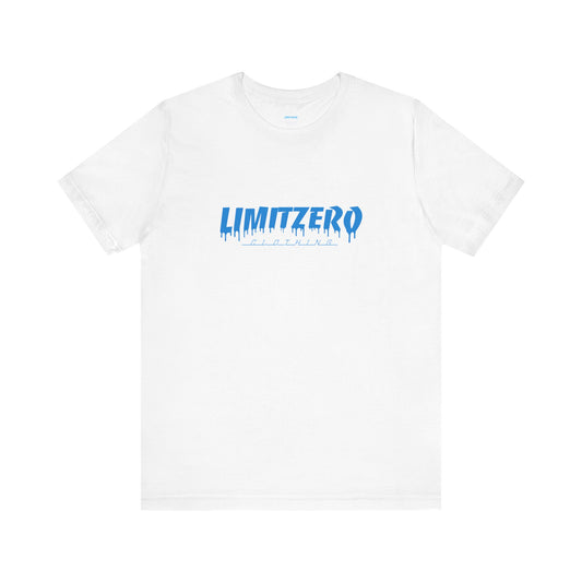LimitZero Front Blue Curved Drip Logo Tee