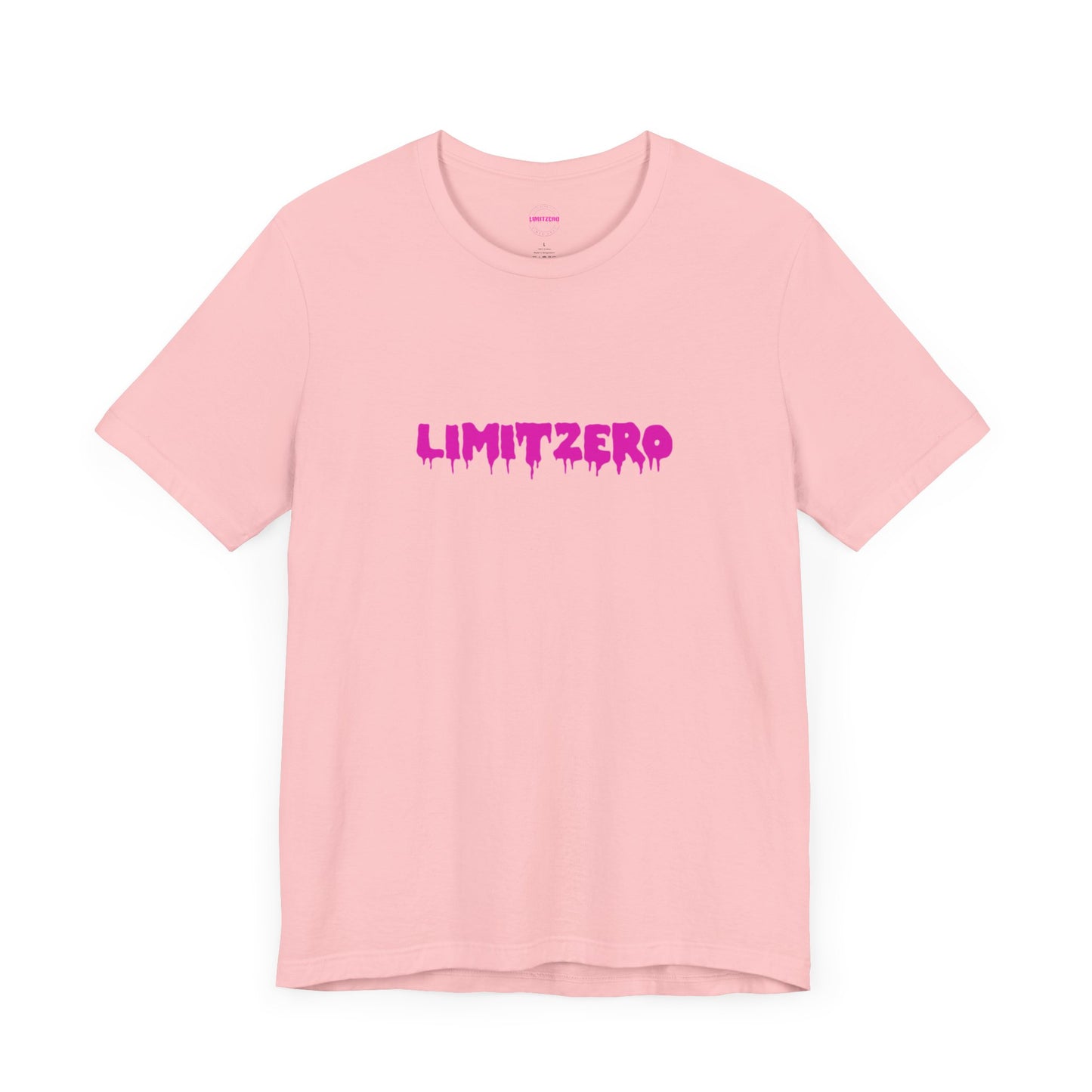 LimitZero Front Pink Drip Logo T