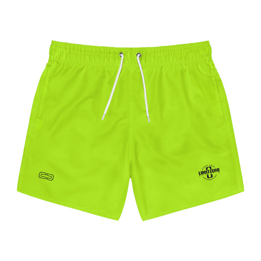 LimitZero Lime Surf Shorts with Grey Graffiti Pockets