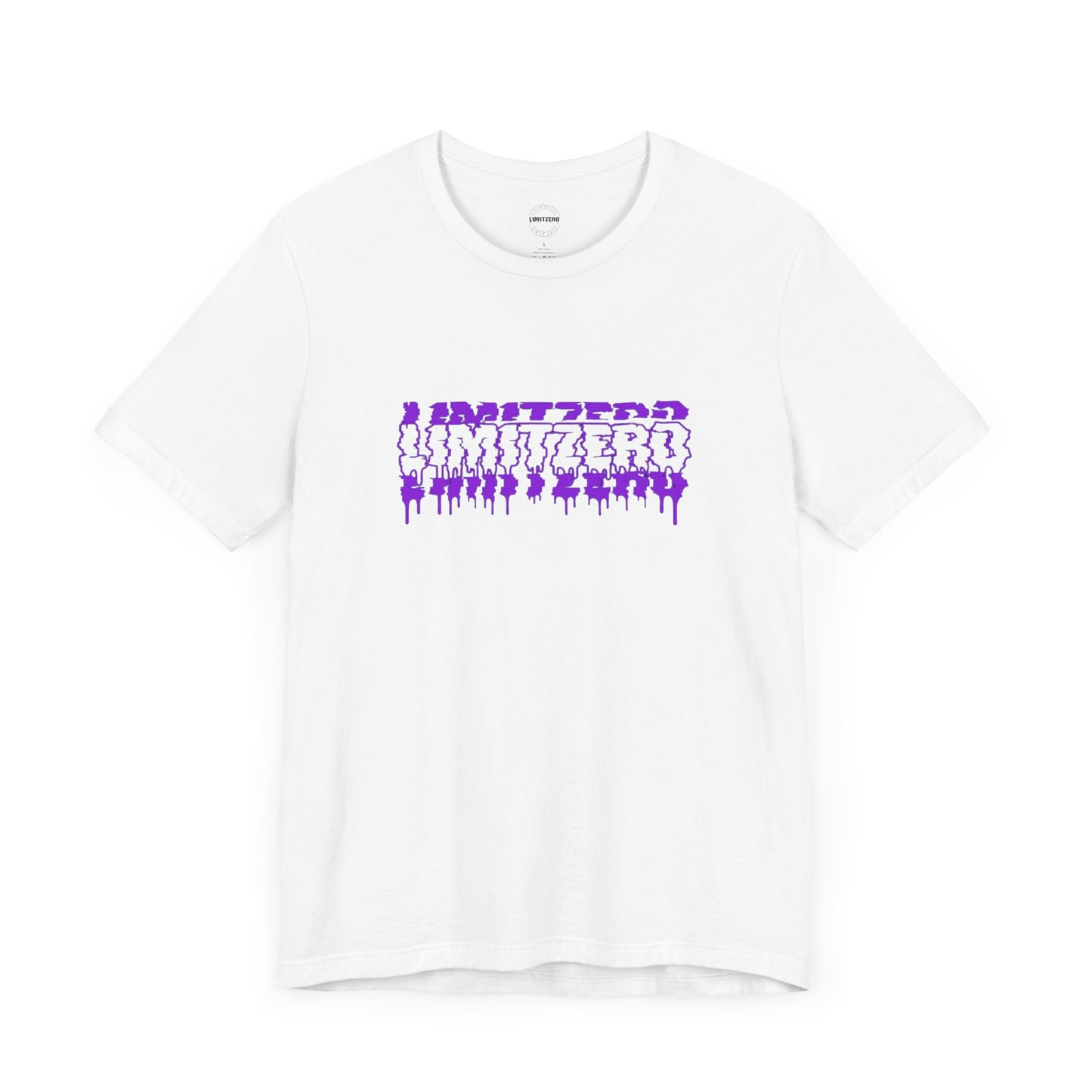LimitZero Front New Era Glitch all-Purple Logo Unisex Tee