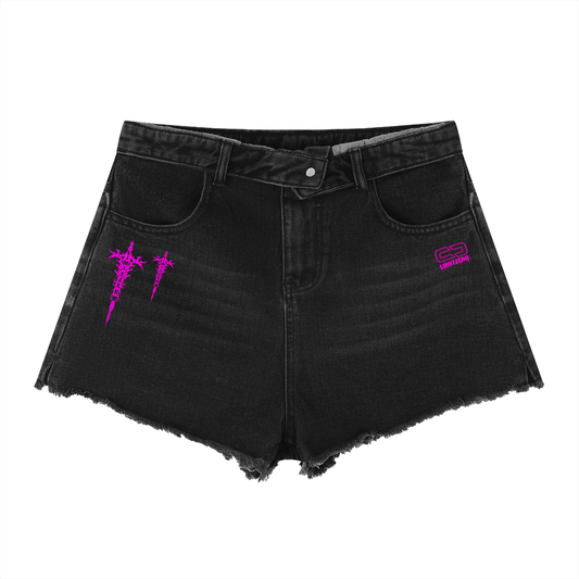 y2k,gothic,goth,shorts,denim,denimshorts,minishorts,highwaisted,highwaistedshorts,highwaisteddenimshorts