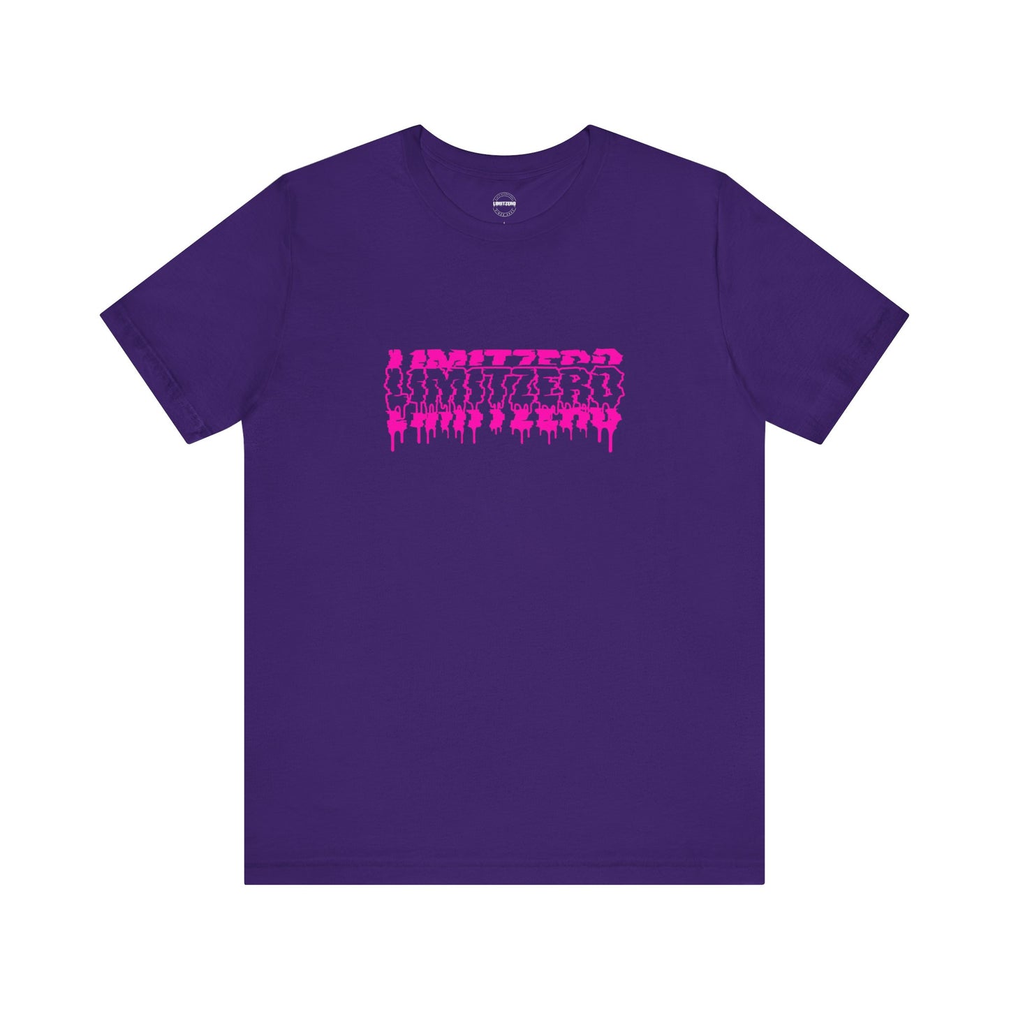 LimitZero Front New Era Glitch Pink Logo Tee