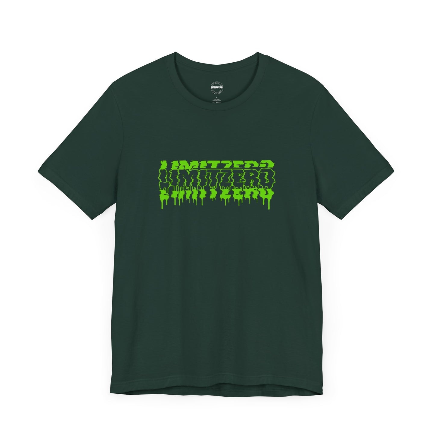 LimitZero Front New Era Glitch all-Green Logo Unisex Tee