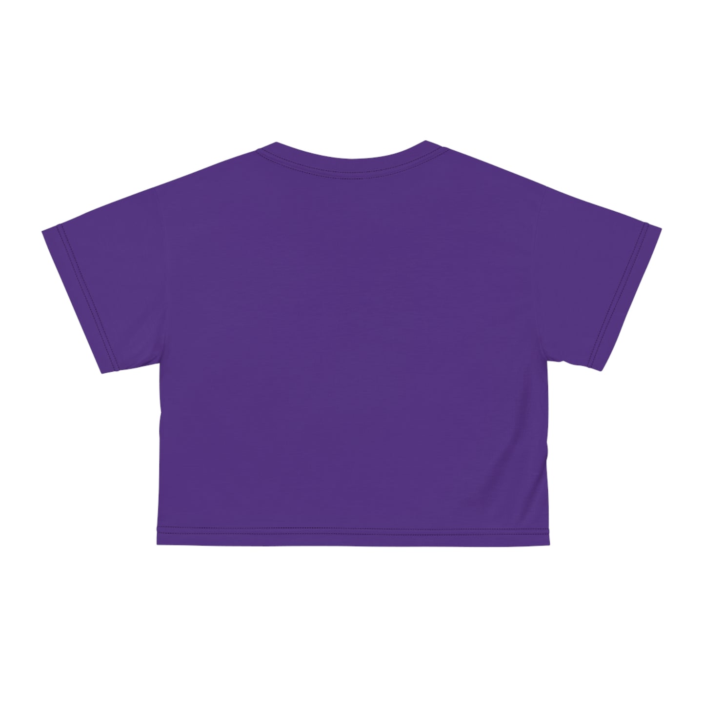 LimitZero Women`s Purple Plain New Era Front Drip Logo Crop Tee (DTG)