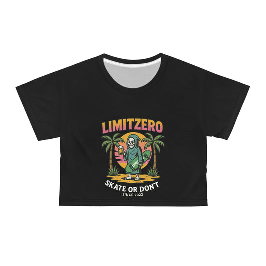 LimitZero Women`s Skate or Dont Crop Tee (DTG)