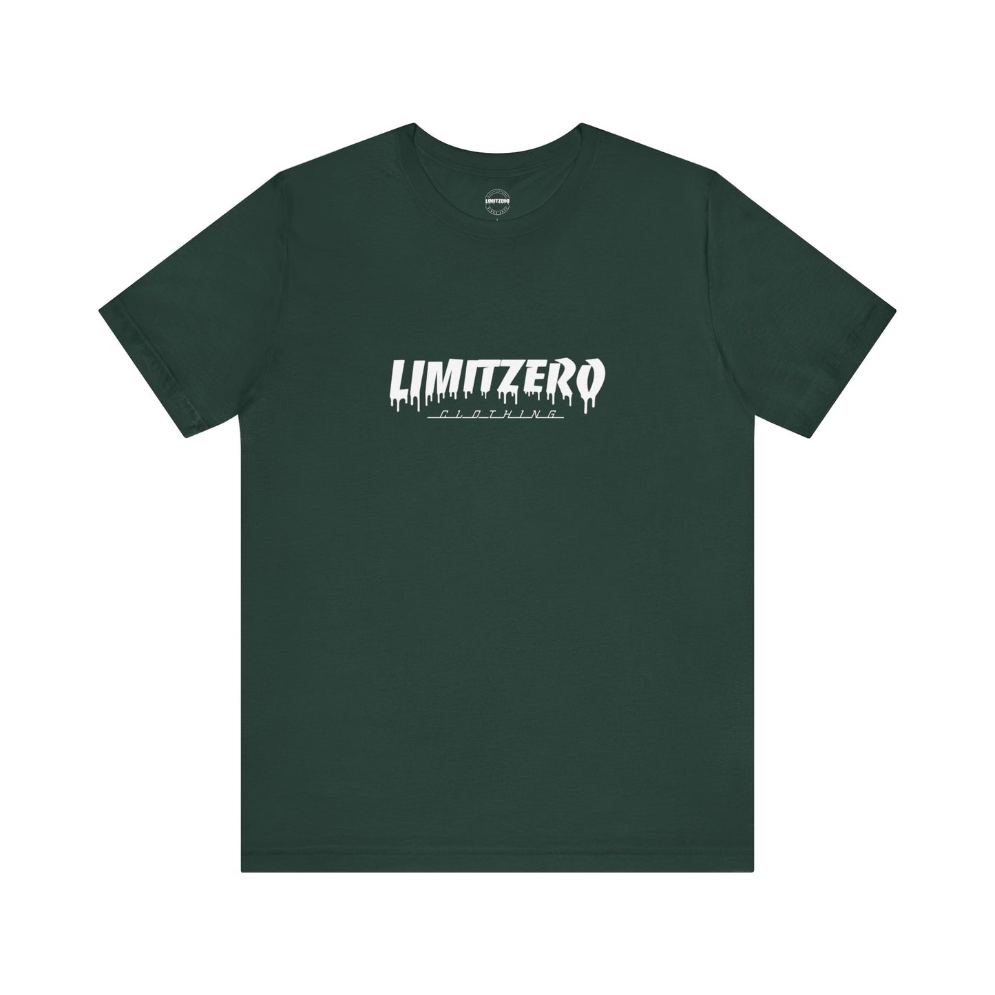 LimitZero Front White Curved Drip Logo Tee