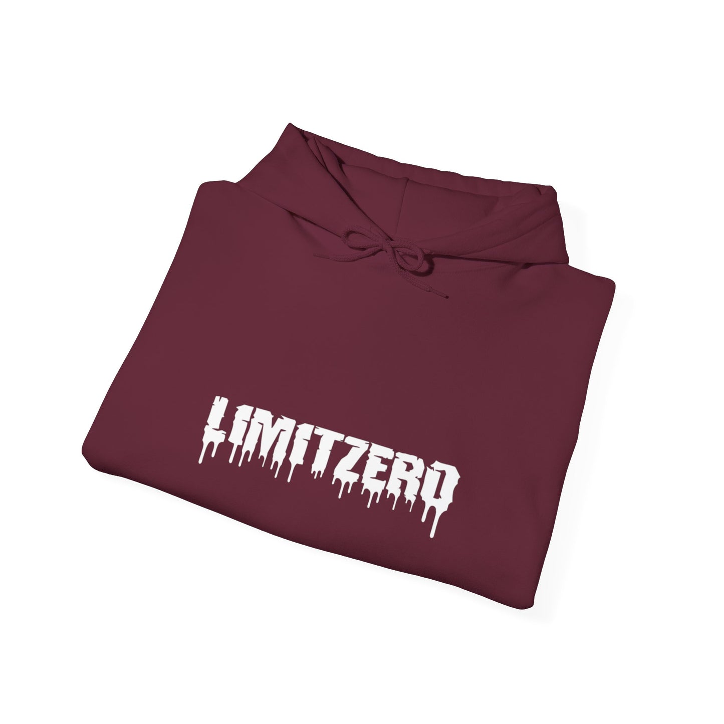 LimitZero Front Curved Drip Logo V2 Unisex Heavy Blend™ Hoodie (US MARKET)