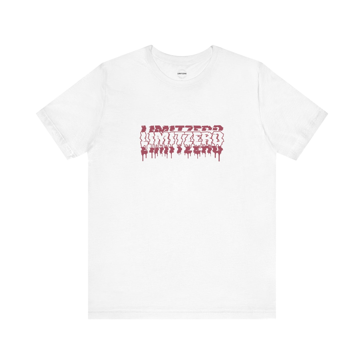 LimitZero Front New Era Glitch Maroon Logo Tee