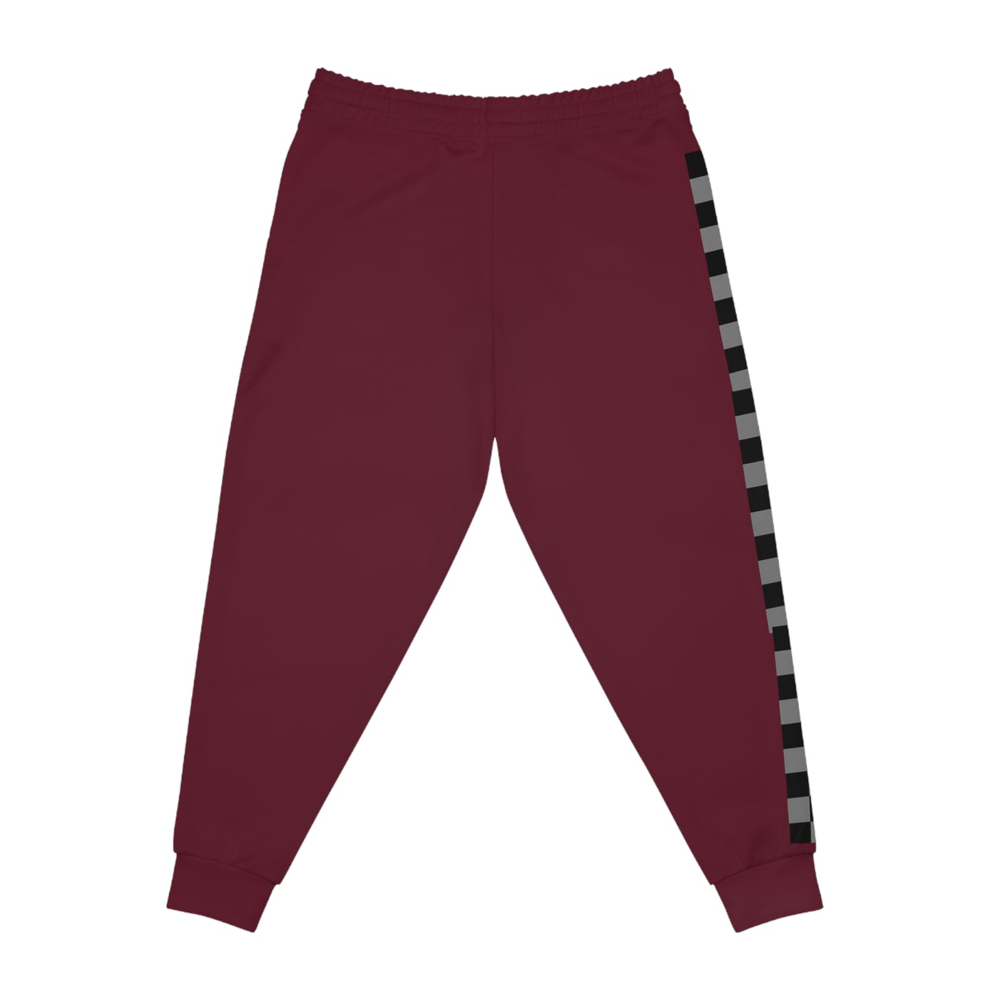 LimitZero Burgundy Unisex Checkered Sweatpants