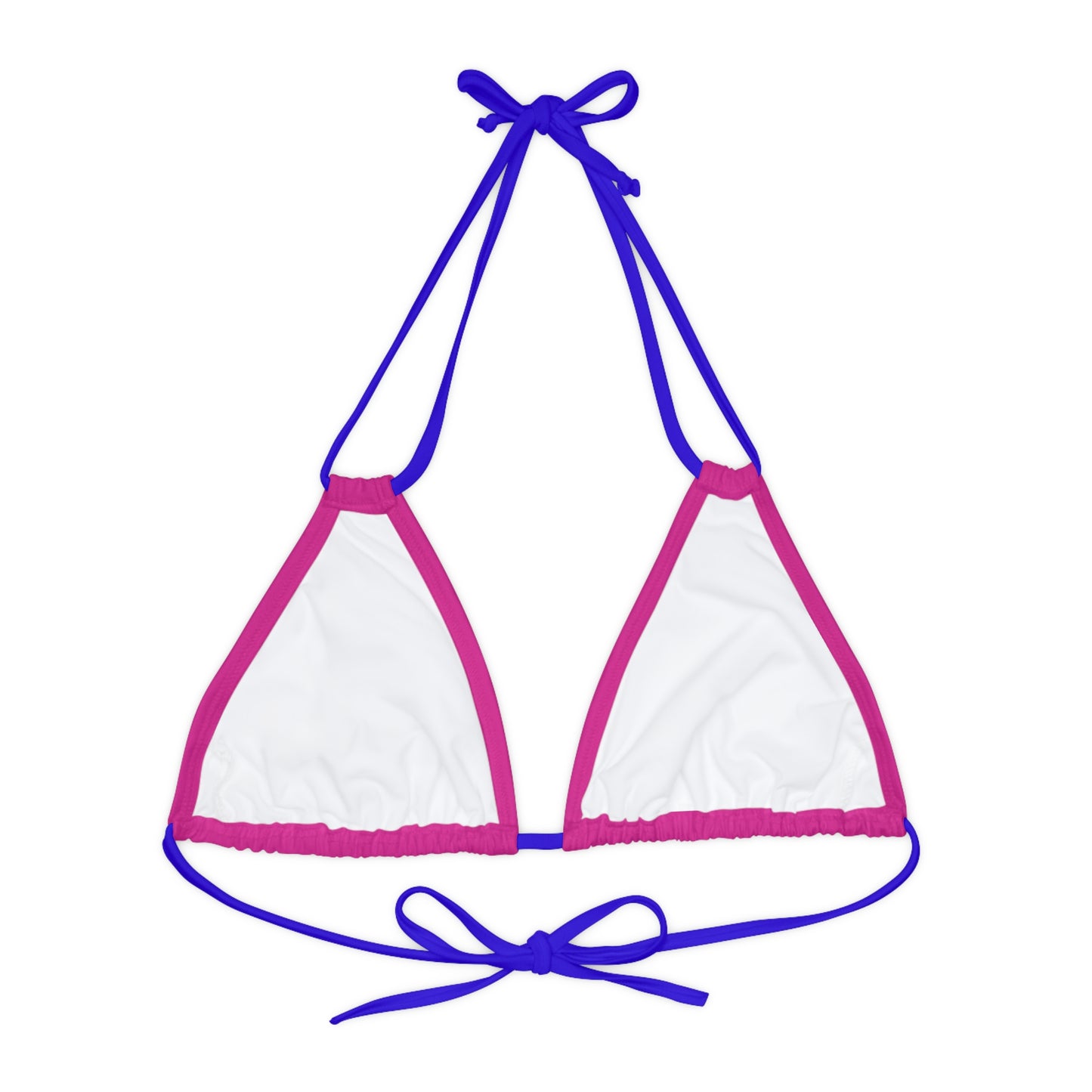 LimitZero Plain Pink Strappy triangle Bikini Top