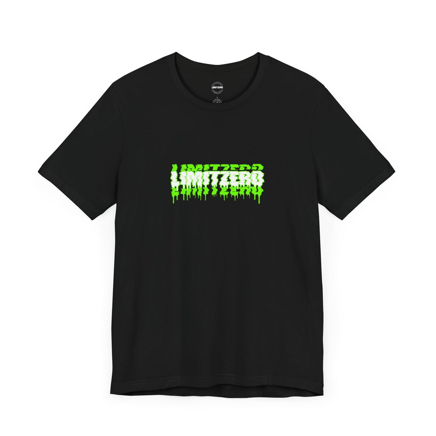 LimitZero Front New Era Green Brok3n Glitch Logo Tee