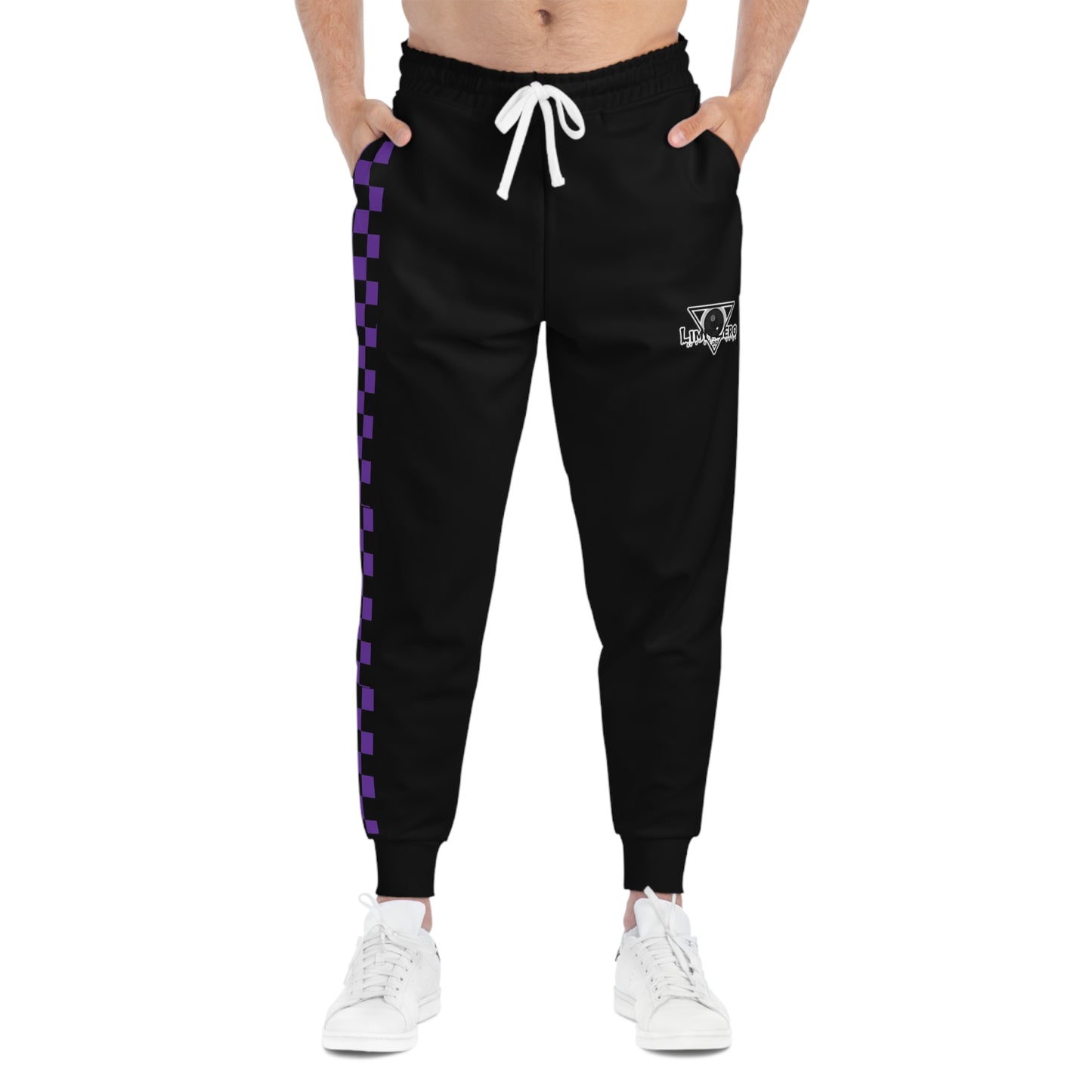 LimitZero Unisex purple Checkered Sweatpants