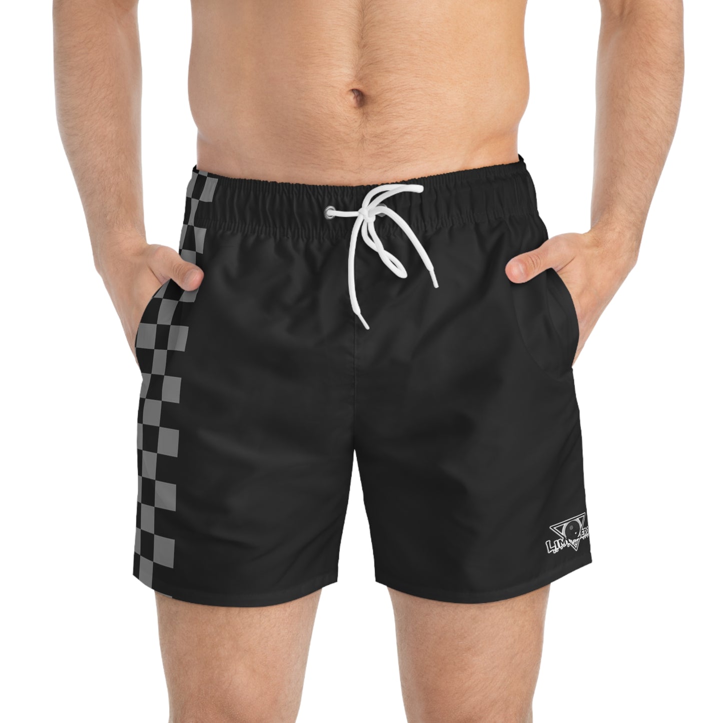 LimitZero Grey checkered Surf Shorts