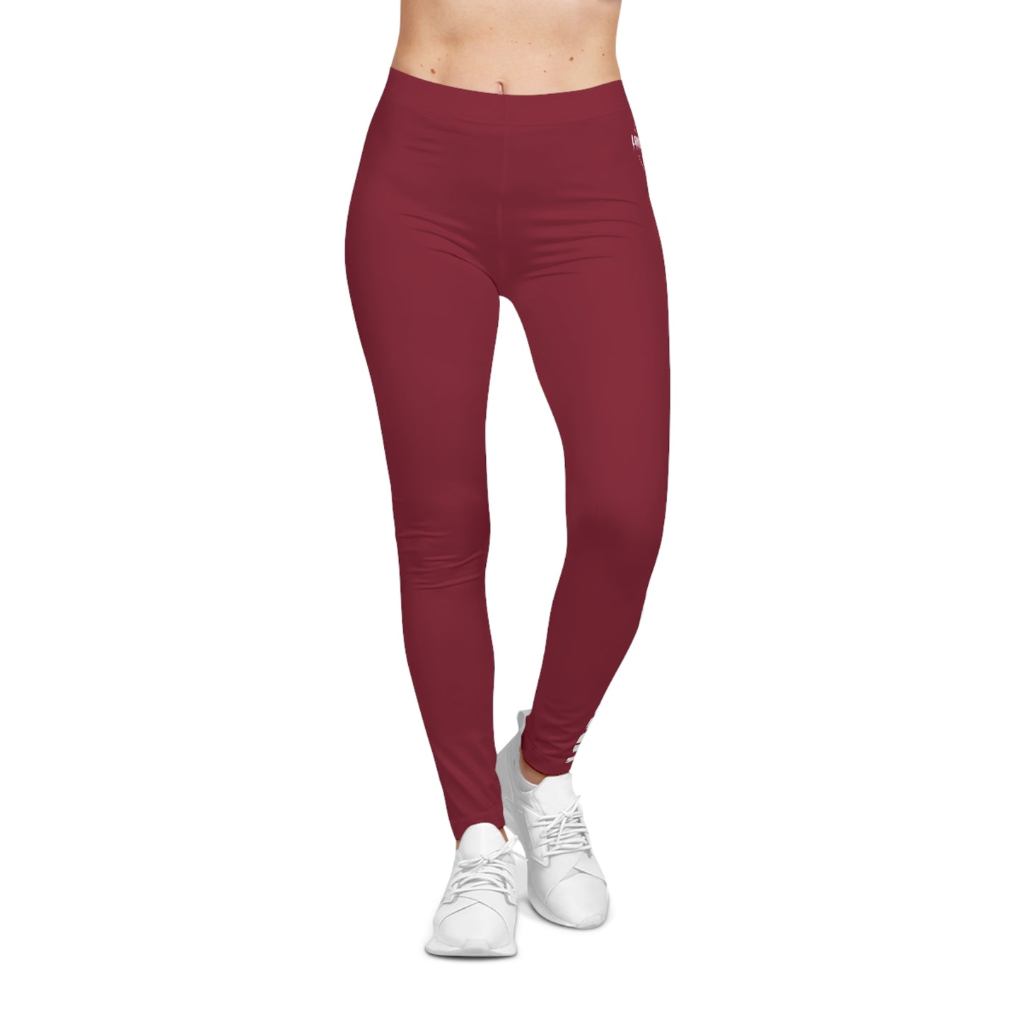 LimitZero Women's Burgundy w White New Era Leggings – Yoga Pants